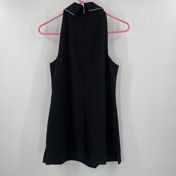 TRINA TURK Tunic / Dress Size Extra Small Mini Black Rhinestone Festive NWT - Picture 2 of 13